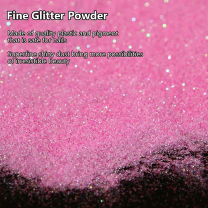 50g Fine Glitter Powder 0.2mm – Bulk Glitter for Nail Art, Body Art, Jewelry Making & DIY Festival Crafts