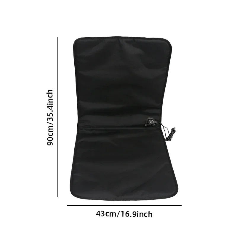 Winter USB Heated Seat Cushion 90x43cm – Waterproof 3-Level Temperature Heating Pad for Car, Office, Bed & Outdoor Use