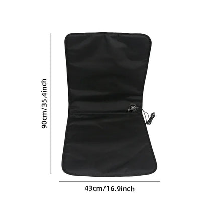 Winter USB Heated Seat Cushion 90x43cm – Waterproof 3-Level Temperature Heating Pad for Car, Office, Bed & Outdoor Use