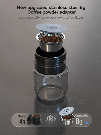 HiBREW Portable Coffee Machine for Car & Home | DC12V Expresso Coffee Maker | Compatible with Nespresso Dolce Pod Capsules & Coffee Powder | H4A