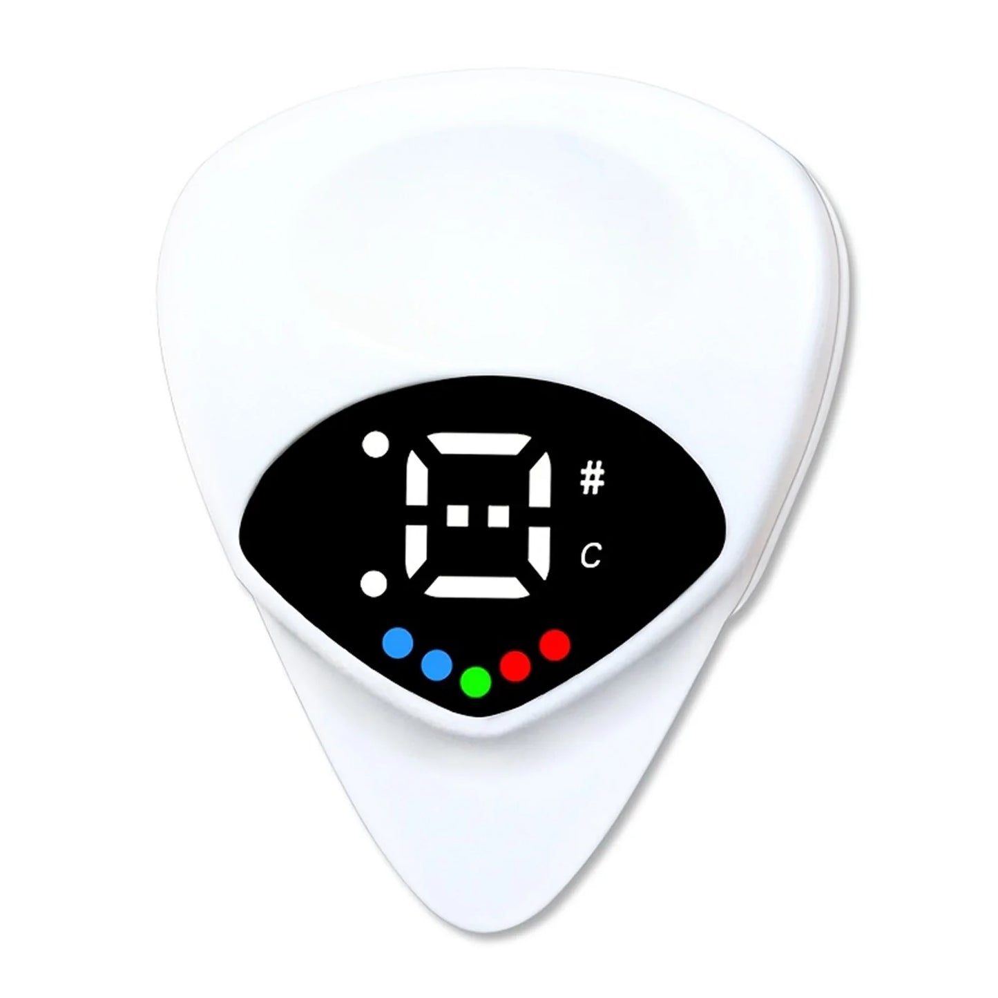 Portable Guitar Pick & Tuner Combo - 2 in 1 Functionality with Pick, Folk Guitar & Ukulele Tuner, 12-Tone Equal Temperament