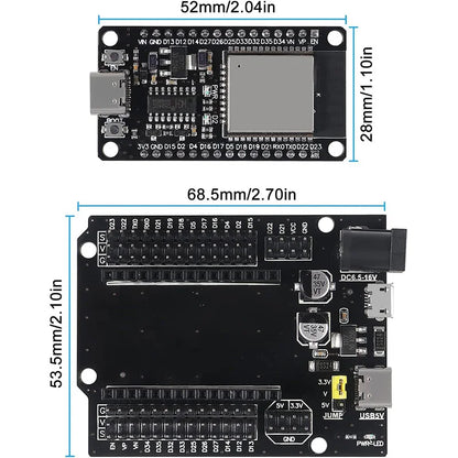 ESP32-DevKitC-32 Development Board - CH340C WiFi & Bluetooth Dual-Core Microcontroller Expansion Board