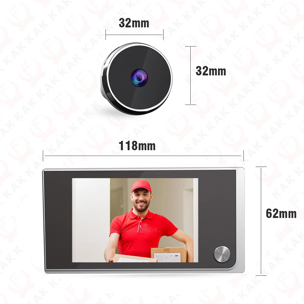 3.5" Digital Door Peephole Camera - 120° Wide Angle HD Electronic Door Viewer Bell Home Security System