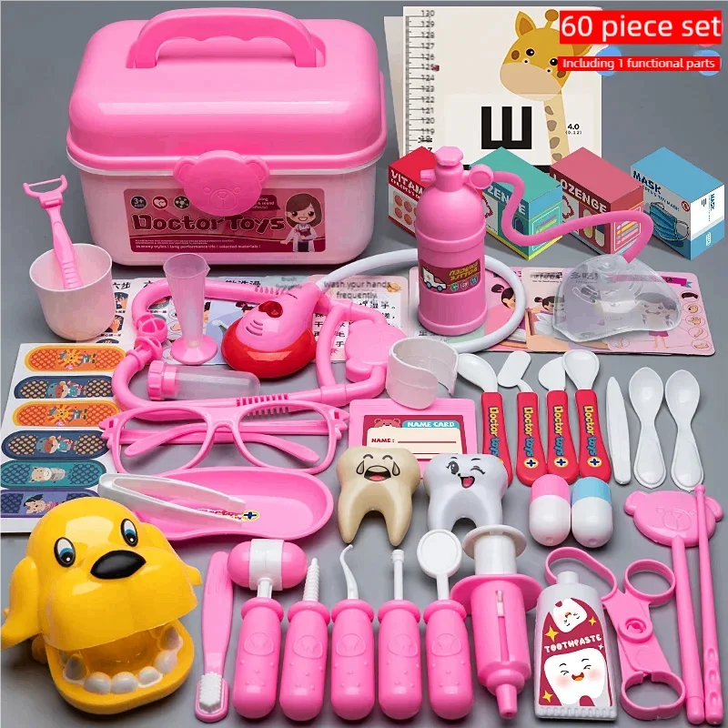 WizKidz Doctor Nurse Role Play Set - Medical Tools with Stethoscope & Injectors, Pretend Play Trolley Box, Ideal Gift for Kids