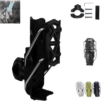 360° Adjustable Motorcycle & Bike Handlebar Cup Holder – Universal Water Bottle Cage Mount for MTB, Road Cycling & Motorbikes