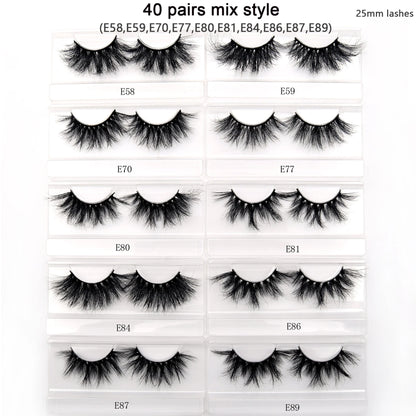 Visofree 3D Mink Eyelashes – 30/40/100 Pairs Handmade Full Strip Lashes with Tray, Cruelty-Free False Lashes for Makeup