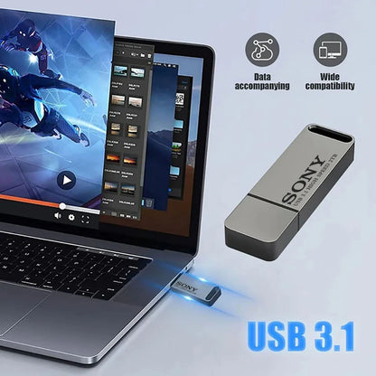 SONY High-Speed PenDrive – 2TB, 1TB, 512GB, 256GB USB Flash Drive for Xiaomi Phones, Portable Metal USB Stick