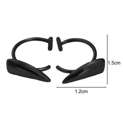 Stainless Steel Sharp Teeth Fake Lip Ring – Personalized Punk Gothic Body Jewelry for Women