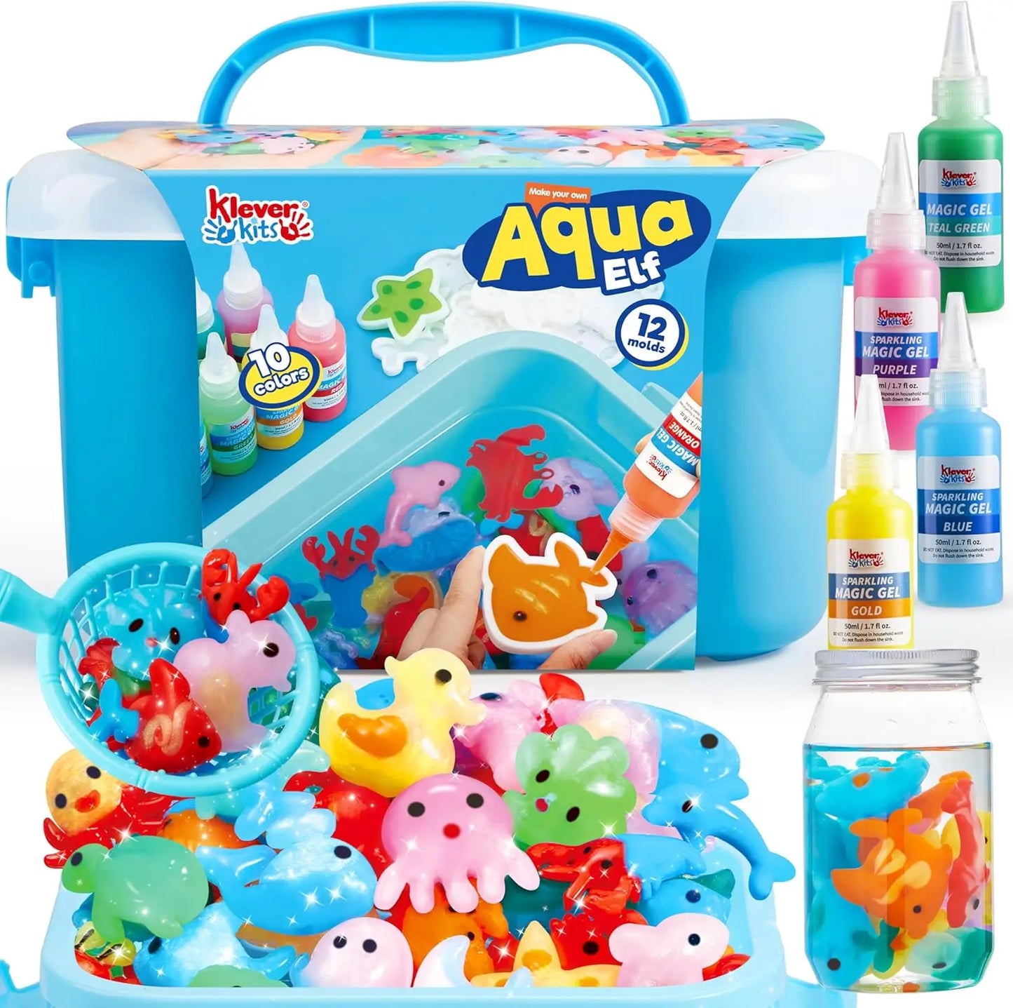 JOYFY Magic Fairy Water Gel Kit — 10-Color Gel Toy Set with Preserving Bottles for Kids Gifts & Party Favors