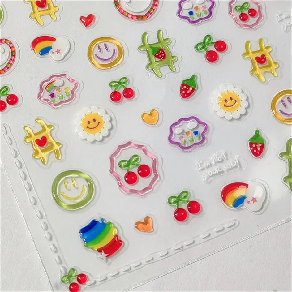 Vintage Rose Flower Nail Stickers – Red & Blue Laser Gold/Silver Nail Art Decals for Manicure Design DIY Beauty Tool