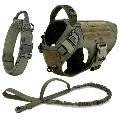 Large Dog Harness & Leash Set — Training & Walking Vest for German Shepherd, Malinois