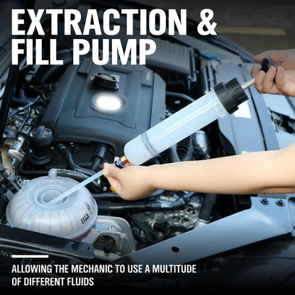 Professional Car Brake Fluid Oil Change Extractor - Syringe Pump, Fuel Dispenser, Vacuum Bleeder & Transfer Tools