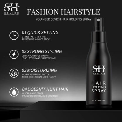 100ml SEVICH Hair Fiber Holding Spray - Thickening Styling Mist for Men & Women with Long-Lasting Hair Volume