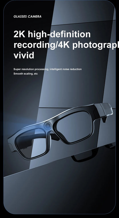 4K Bluetooth HD Video Glasses – Mini Smart Camera for Driving, Cycling, Wireless Music, and Hands-Free Calls
