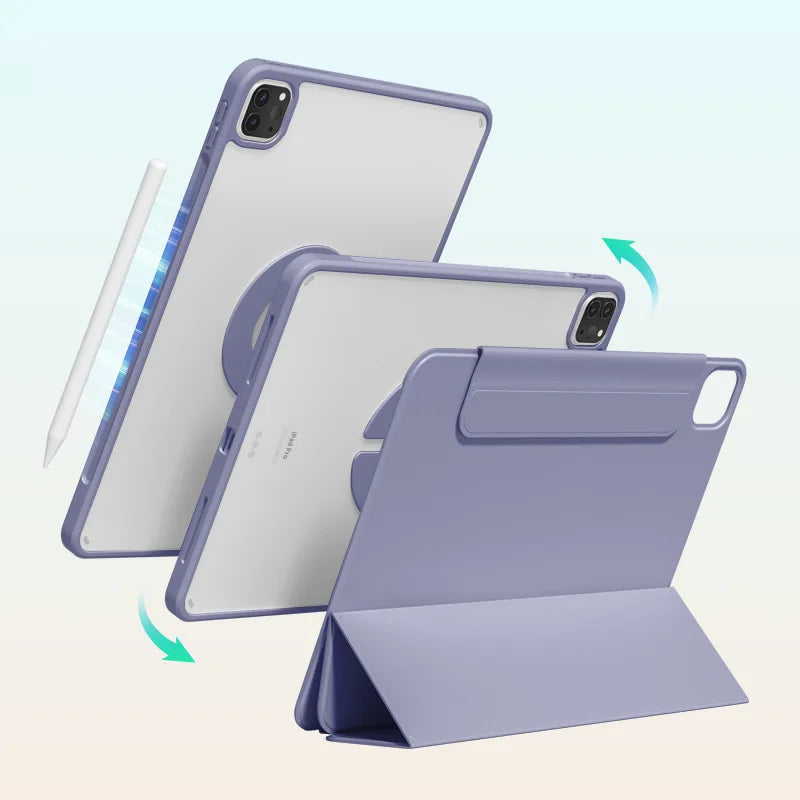 Magnetic Detachable Case for iPad Pro 11, iPad Air 2024-2025, M4 Pro 13, M2, 12.9 & Air 5th/4th - Protective Funda Cover
