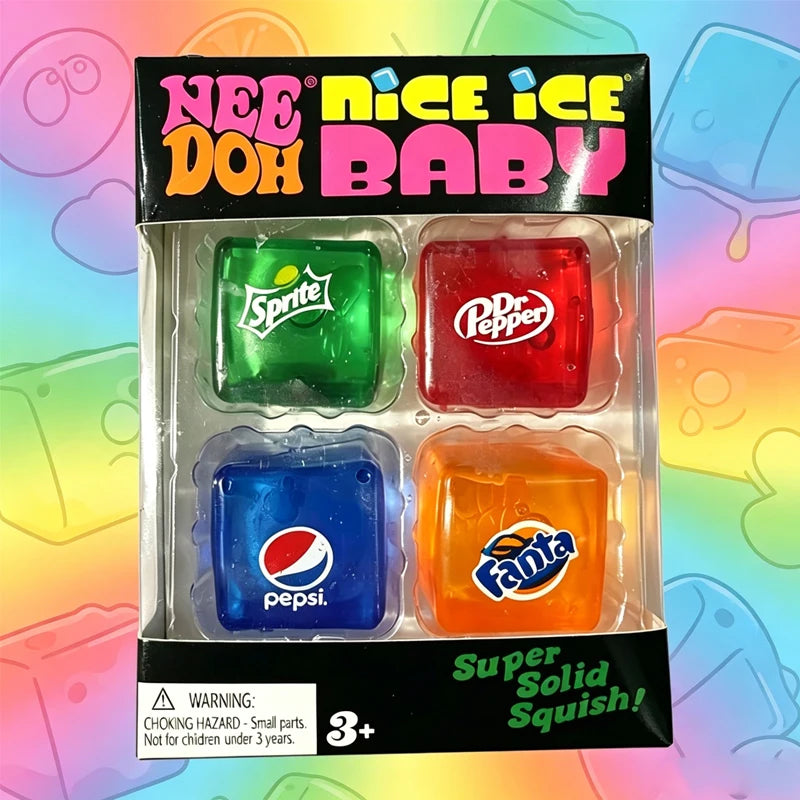 Squishy Needoh Nice Cube Sensory Toy - Stress Relief Fidget Cube for Anxiety, Focus, Adults & Kids Gift