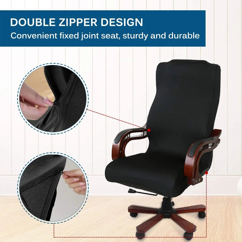 M/L Size Stretch Spandex Office Chair Cover | Anti-Fouling Computer Seat Protector | Removable Cover for Home or Hotel Use