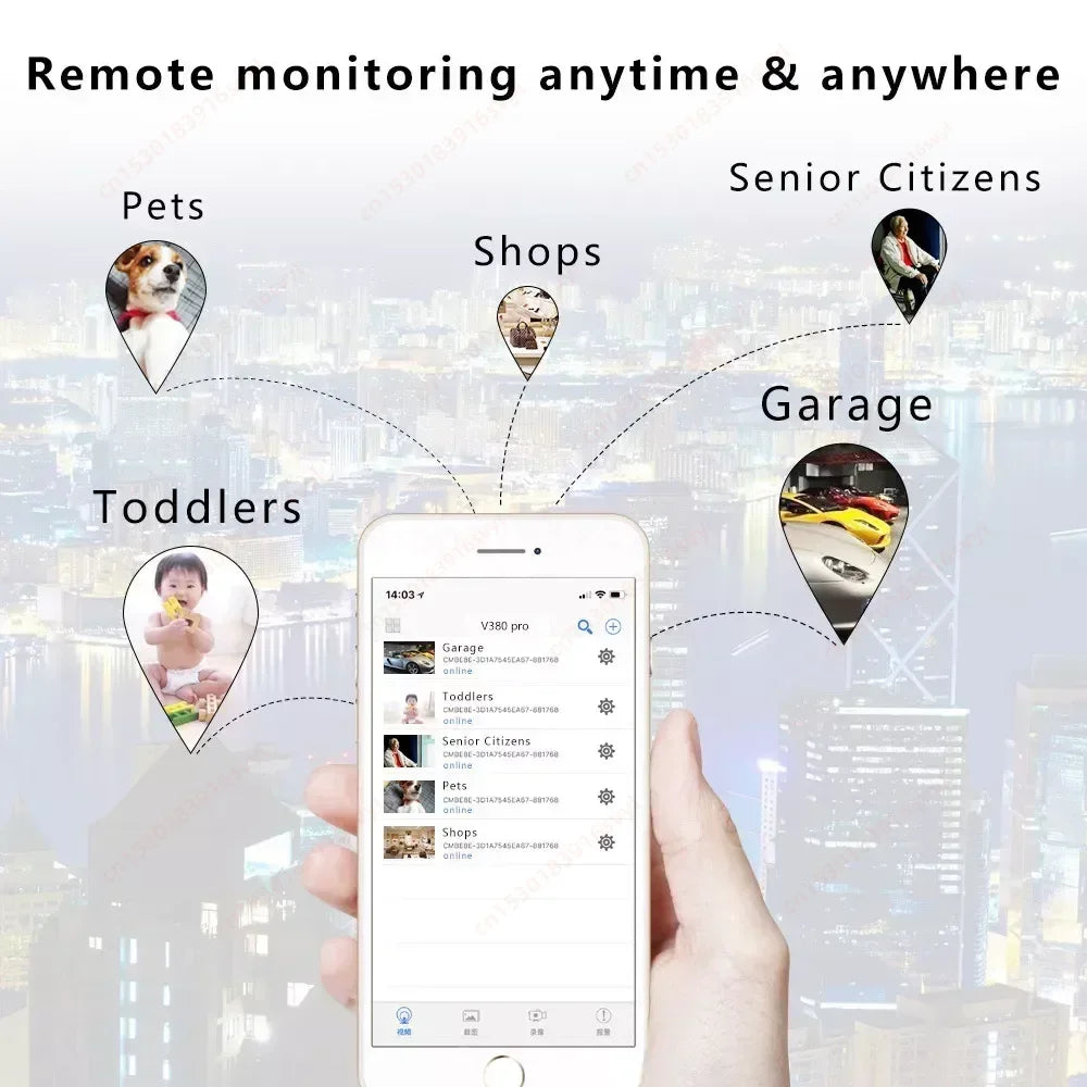 1080P HD Mini WiFi Camera Smallest Smart Home IP Cam with Night Vision Remote View Built-in Battery