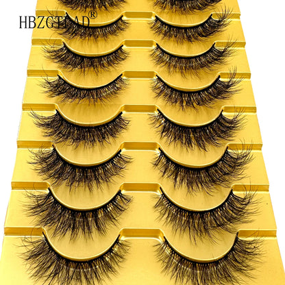 10 Pairs 3D Mink False Eyelashes – Natural Long & Short Fake Lashes Makeup Kit (38 Styles)