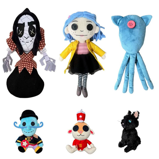 28cm Coraline Plush Toy – Kawaii Cartoon Figure, Soft Pillow Doll for Kids, Collectible & Birthday Gift
