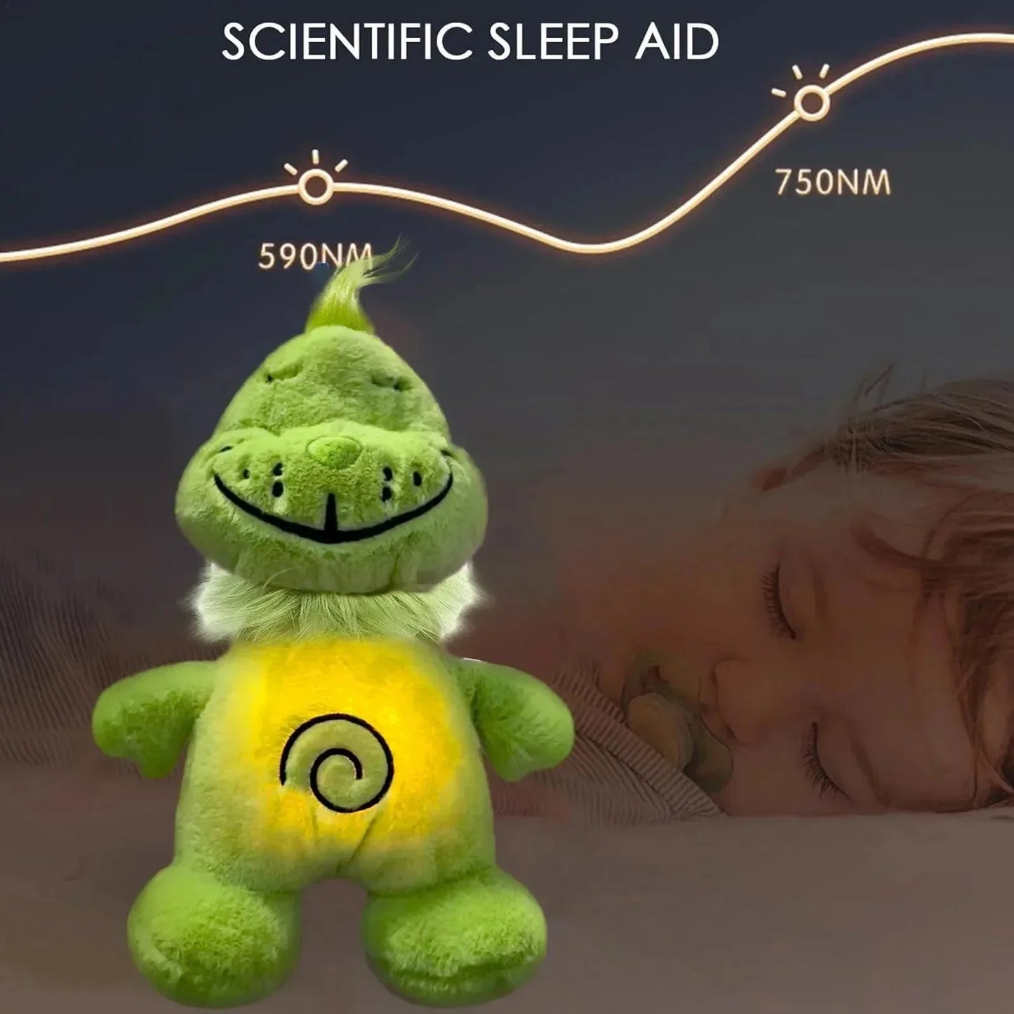 Grinch Plush Toy Doll — Green-Haired Monster Stuffed Companion for Comfort, Soothing, and Sleep
