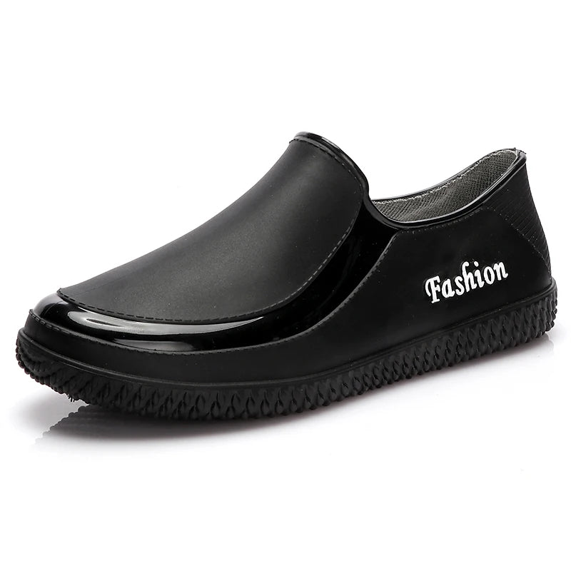 Women’s Fashion Mid-Tube Rain Boots – Wear-Resistant, Waterproof Rubber Shoes with Thick Sole, Non-Slip & Cotton Lining