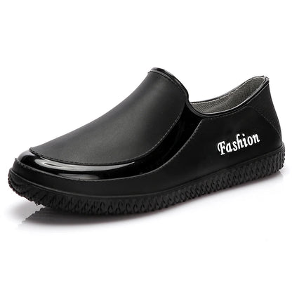 Women’s Fashion Mid-Tube Rain Boots – Wear-Resistant, Waterproof Rubber Shoes with Thick Sole, Non-Slip & Cotton Lining