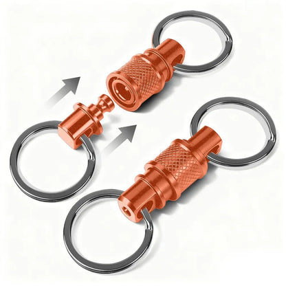 Quick Release Detachable Keychain - Heavy-Duty Split Key Ring for Men & Women