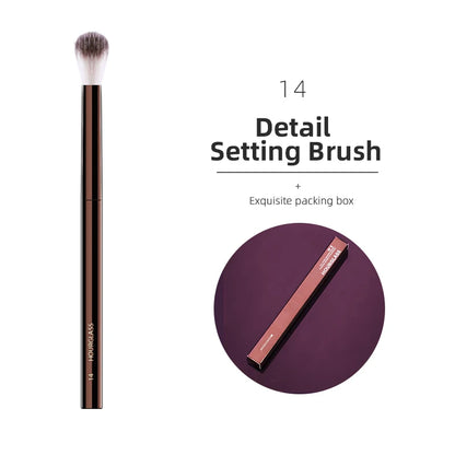 Hourglass Retractable Makeup Brush Set – Professional Eyeshadow, Foundation, Concealer, Powder, Bronzer, Blusher & Eyeliner Brushes