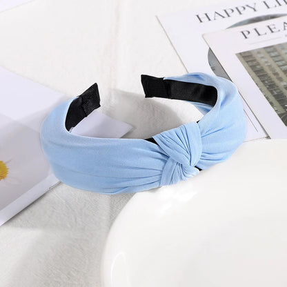 New Knotted Headbands for Women & Girls – Solid Color Hair Bands, Simple Retro Hair Hoop, Makeup Headwear, Hair Accessories