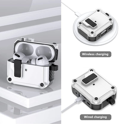 Shockproof Security Lock Cover for AirPods Pro 2 & 3 - Protective Case for AirPods Pro 2nd Gen 2023, AirPods 3 Funda