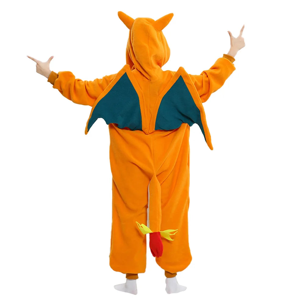 Kids Dragon Cosplay Onesie - Cute Halloween Anime Jumpsuit Costume for Boys & Girls