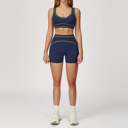 Women’s 2-Piece Fitness Yoga Set, Gym Running Tracksuit, Push-Up Sportswear Leggings, Athletic Workout Outfit