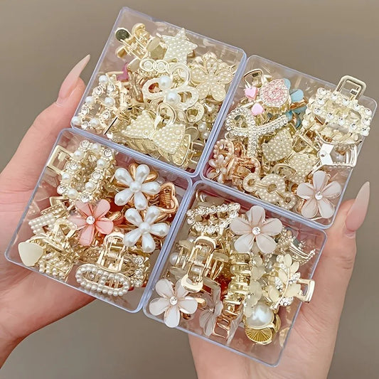 Half-Tied Hair Clips - Alloy Mini Hair Accessories in Assorted Styles