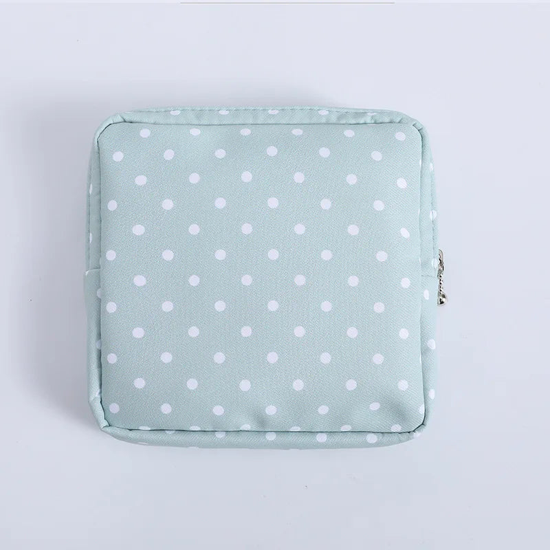 Cute Cartoon Girl Cosmetic Bag – Mini Travel Makeup Organizer for Lipstick, Sanitary Pads & Toiletries