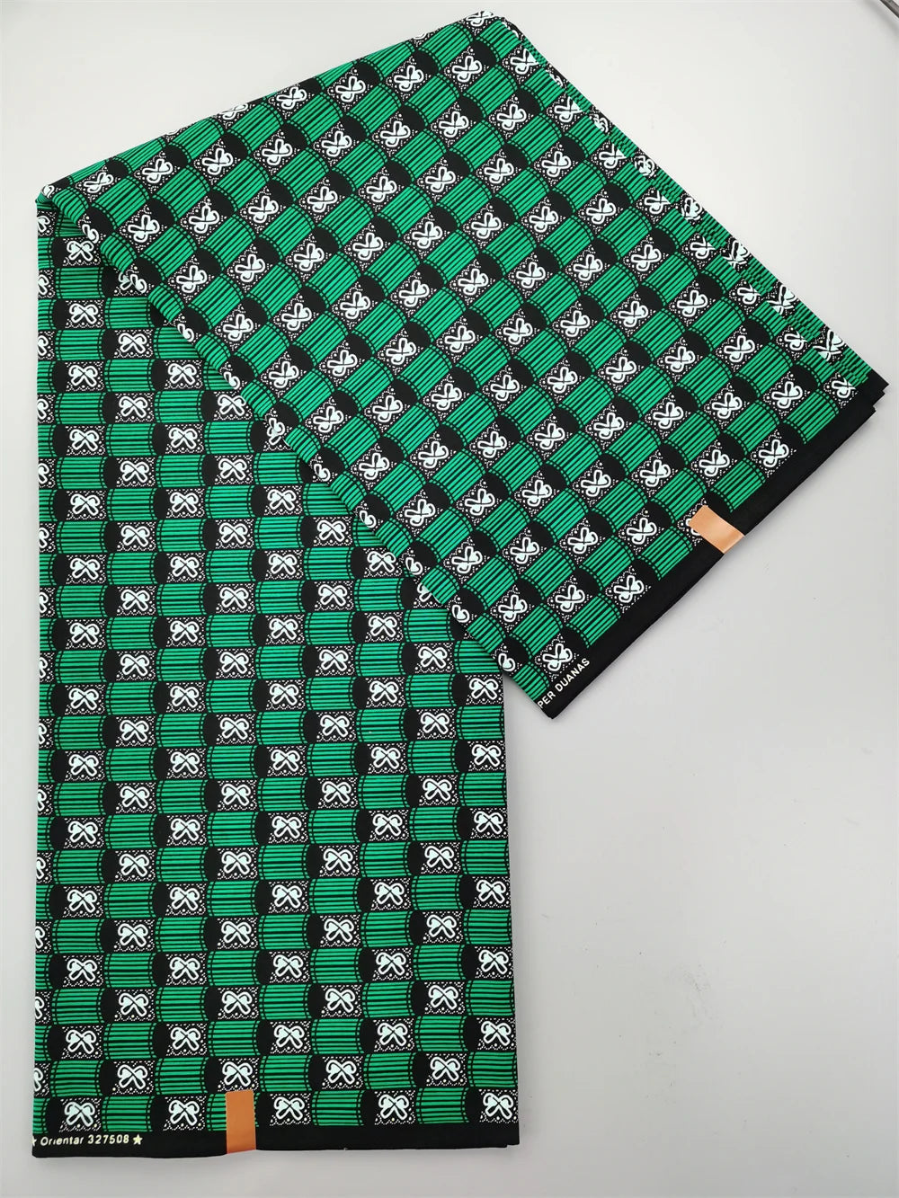 African Ankara Wax Print Fabric - 100% Cotton Nigerian Designer Pagne for Sewing & DIY Party Dresses
