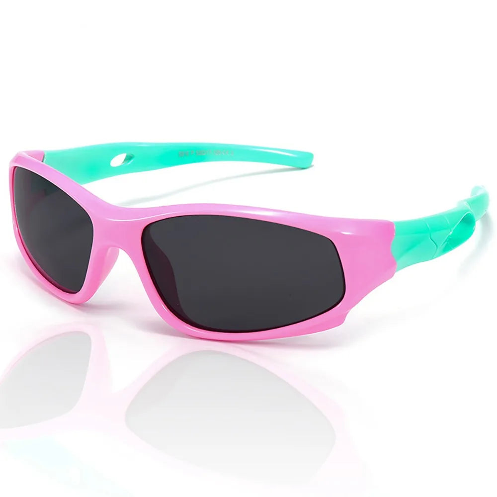 Kids Polarized Sunglasses - Silicone Sports Eyewear with UV400 and Anti-Reflective Protection for Boys and Girls