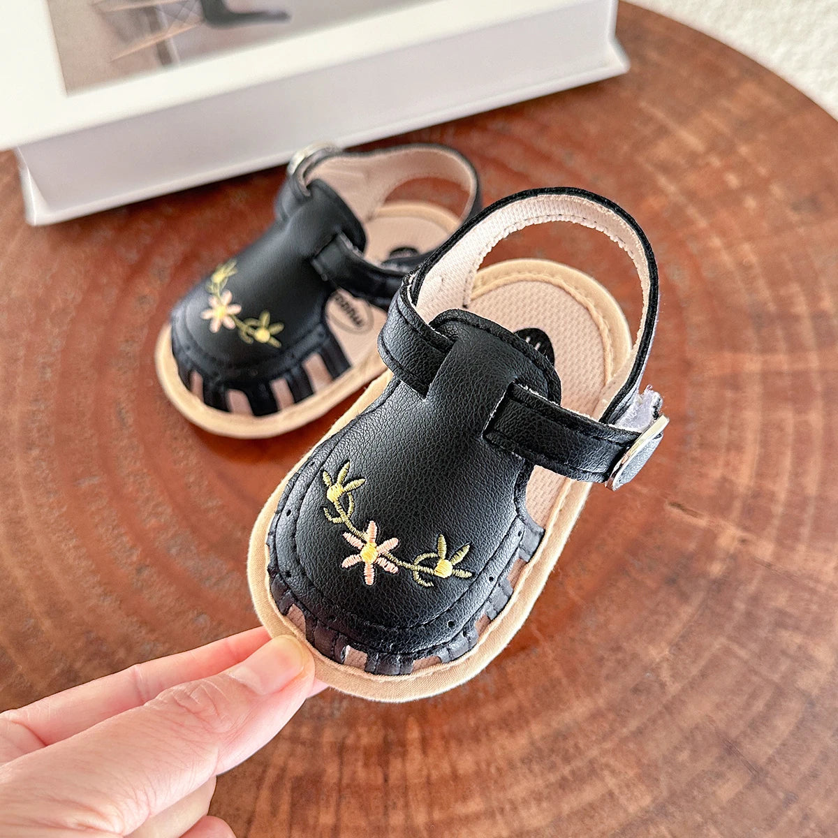Infant Baby Sandals – Summer Newborn Crib Shoes, Flat First Walkers for Boys & Girls, Wedding Dress Shoes