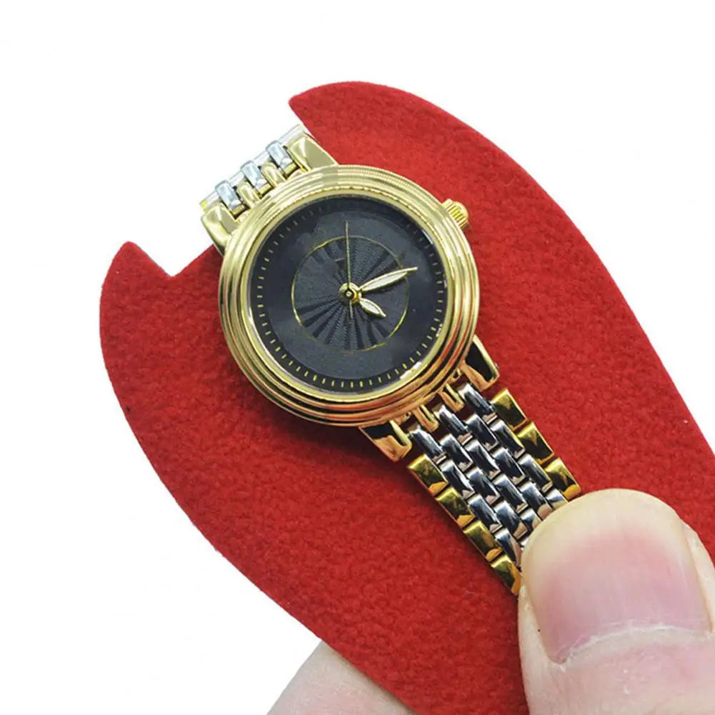 Portable Velvet Watch Bag – Shockproof Jewelry Pouch with Press Button Snap Design for Gift & Storage