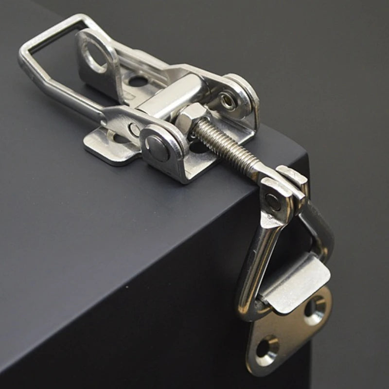 SUS 304 Stainless Steel Adjustable Locking Spring Loaded Toggle Latch | Durable Case, Box, Chest, and Trunk Hasp Catch