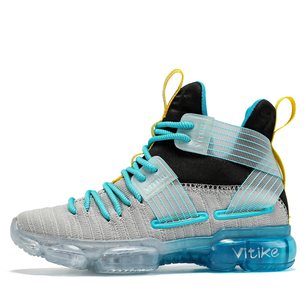 Kids High-Top Basketball Shoes - Durable Lace-Up Non-Slip Sports Sneakers for Running & Play