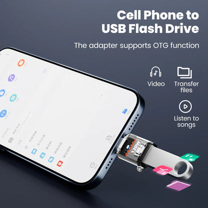 Olaf 120W USB-C OTG Adapter - USB 3.2 Type-C Fast Charging Connector for iPhone 15 16 MacBook iPad & Android Devices