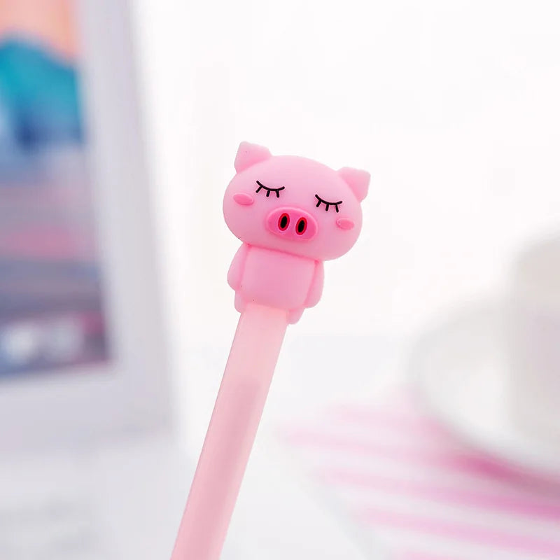 Cute Pink Pig Gel Pen – Kawaii Retractable Pen for School, Office, and Student Gifts