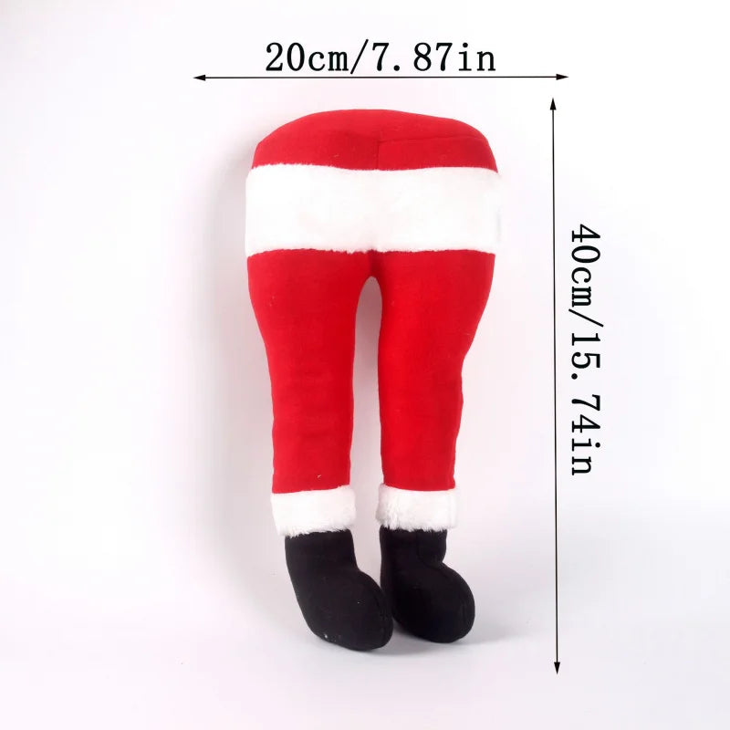 Christmas Santa Leg Decorations – Tree Topper, Fireplace & Hanging Ornaments for Holiday Party Supplies
