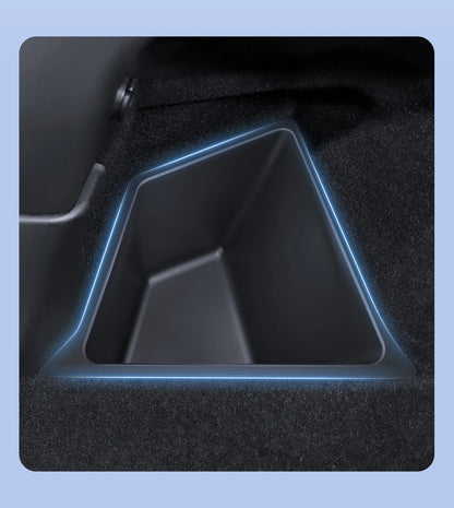YZ Car Trunk Side Storage Box – Left & Right Organizer for Tesla Model Y Juniper 2021-2025 with Flocking Mat Cover