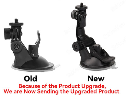 Suction Cup Car Mount with Tripod Adapter — Phone & GoPro Holder for Action Cameras