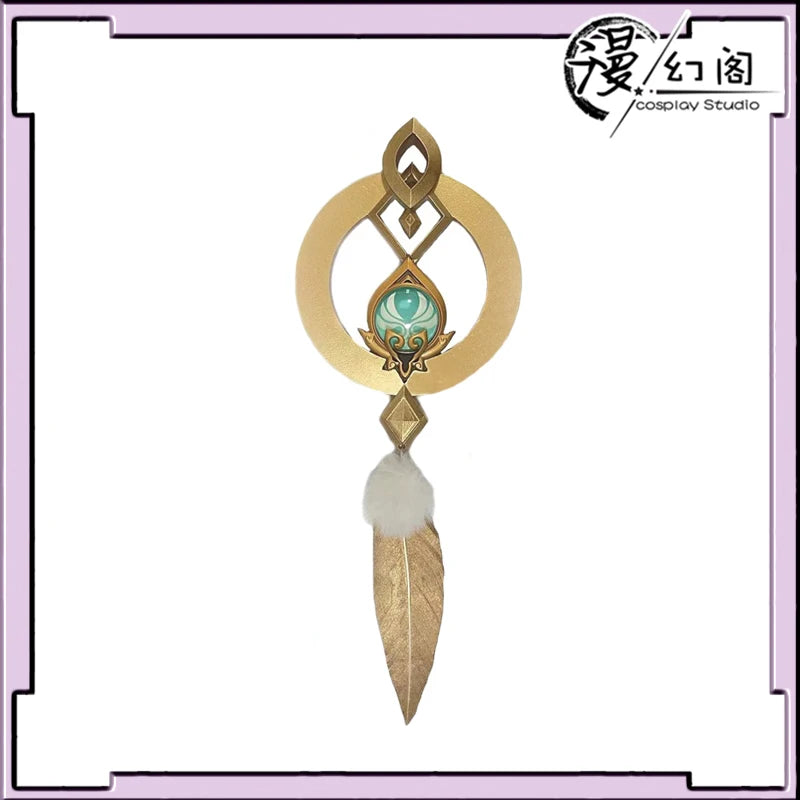 Scaramouche Wanderer Cosplay Accessory - Kunikuzushi Bamboo Hat Vision of God 3D Printed Prop