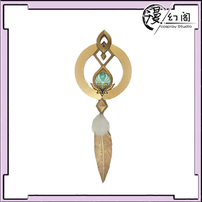 Scaramouche Wanderer Cosplay Accessory - Kunikuzushi Bamboo Hat Vision of God 3D Printed Prop
