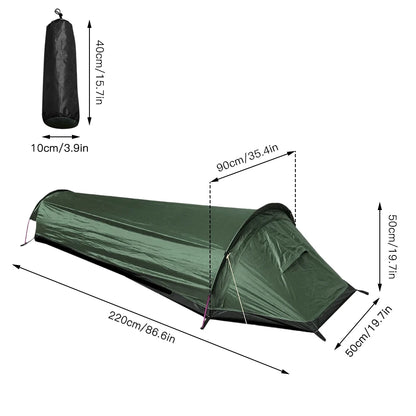 Lightweight Backpacking Tent – Outdoor Camping Sleeping Bag Tent for Single Person Use