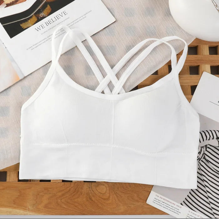 Women’s Sexy Crossback Tank Top — Breathable Running & Yoga Sports Bra | Soft Fitness Crop Top
